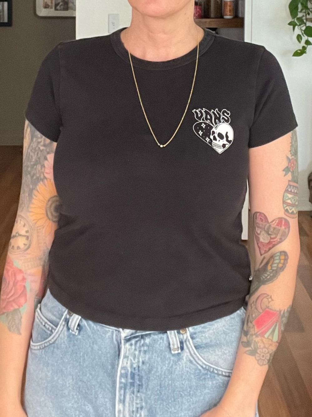Black vans baby doll Tee - Short Sleeve